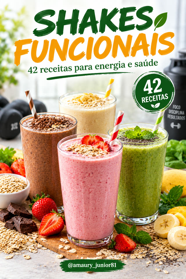 Capa do e-book Shakes Funcionais, por Amaury Junior